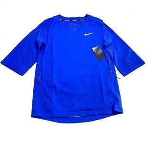 NWT Nike Batting Cage Jacket S Royal Blue Baseball Coach Warm‎ Up Train Mens $85